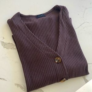 Brown Grandpa style cardigan